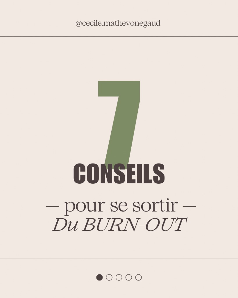 illustration 7 conseils pour sortir du BURN-OUT