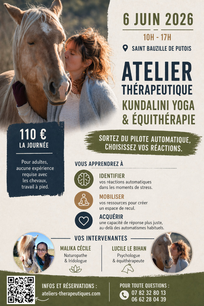 illustration Atelier thérapeutique Yoga et équithérapie sur les réponses au stress