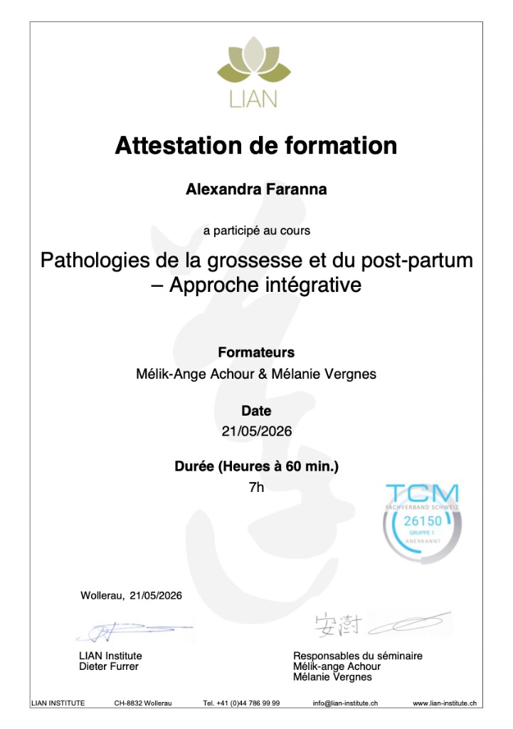 illustration Formation terminée : pathologie de la grossesse et du post partum.