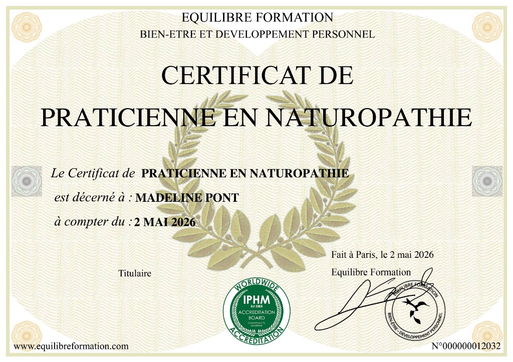 illustration Je suis certifiée Naturopathe !!!