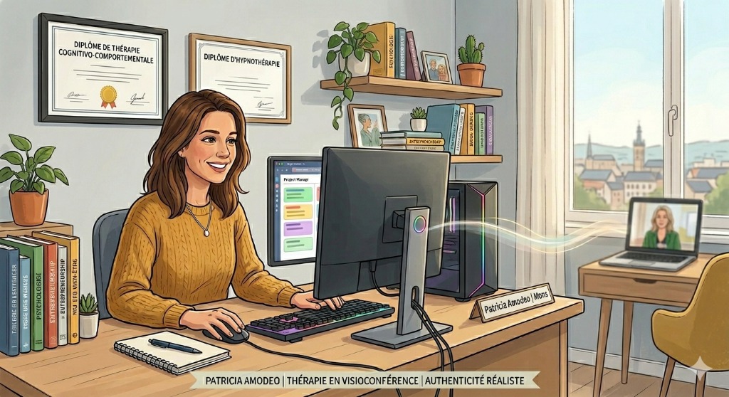 illustration Patricia Amodeo - La fatigue chronique qui cache en fait une surcharge émotionnelle