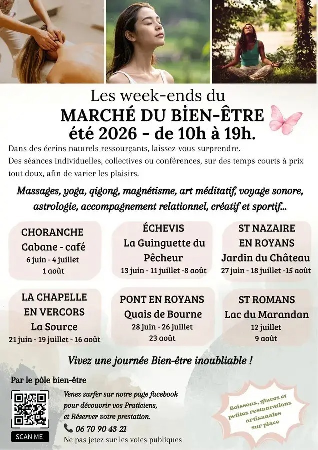 illustration Marché du bien-être Royans/Vercors  été 2026