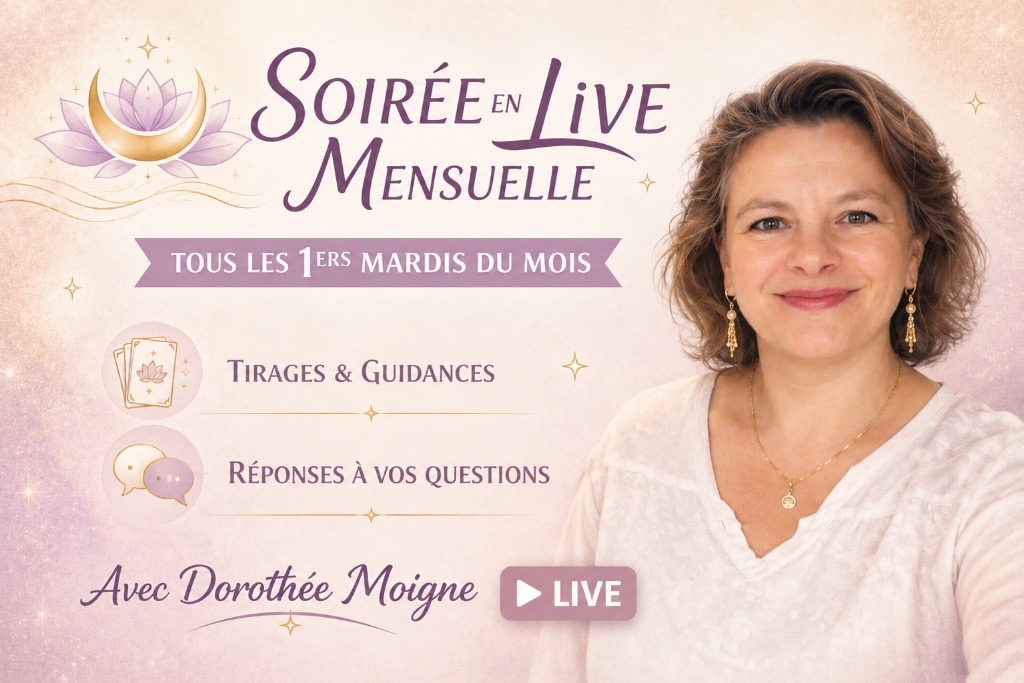 illustration RDV mensuel gratuit : guidances et tirages personnalisés durant 2h de 20h à 22h
