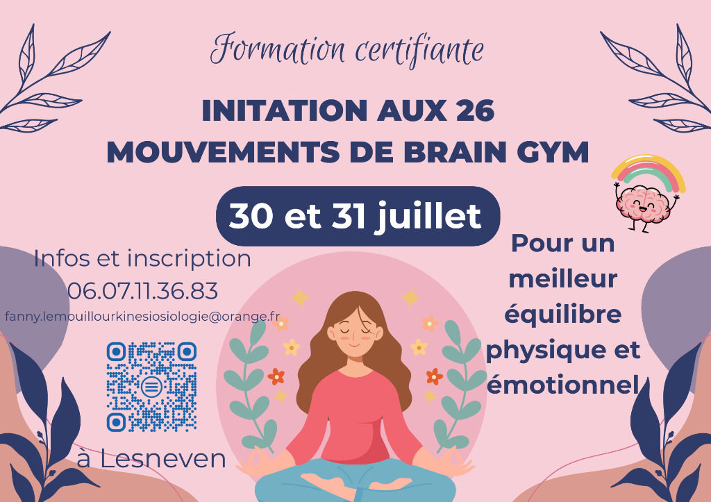 illustration Initiation aux 26 mouvement de Brain Gym : 30 et 31 juillet