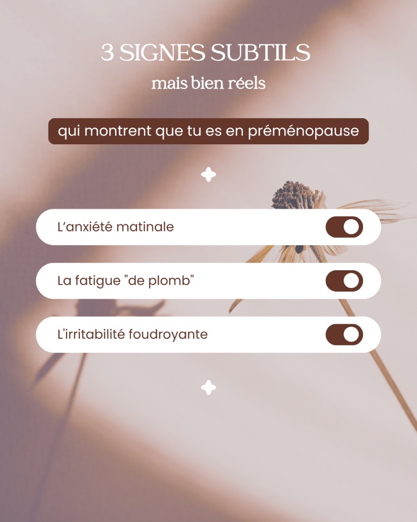 illustration 3 signes subtils qui montrent que tu es en préménopause