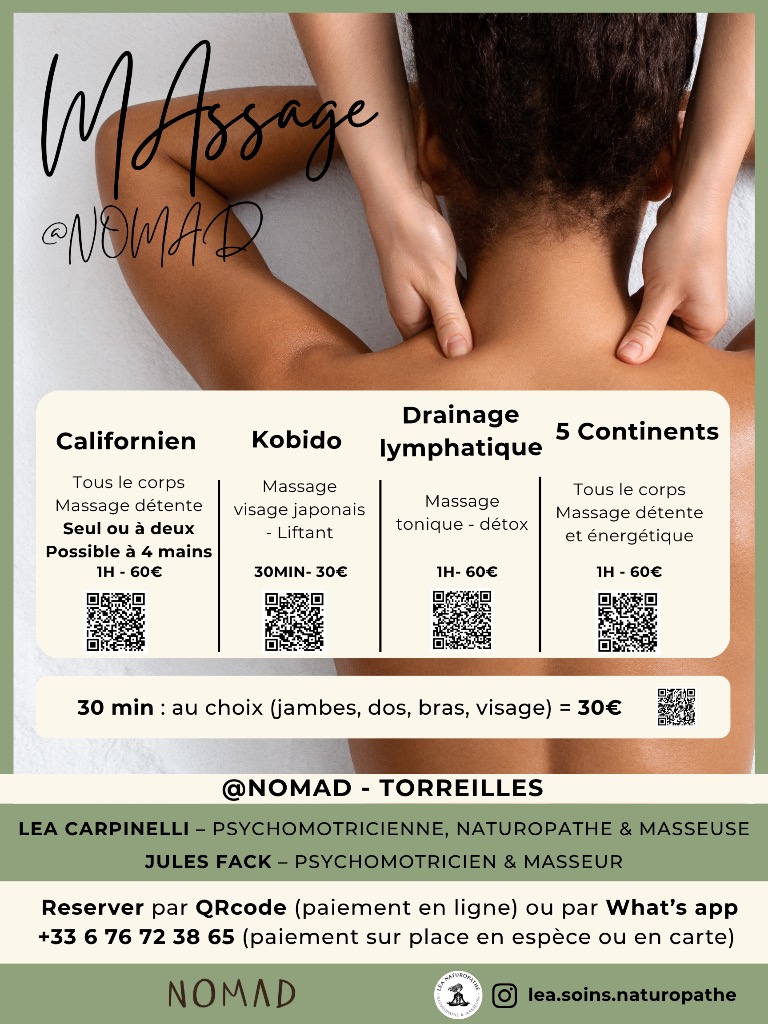 illustration Massage @Robinson-Xiringuito & @Nomad-Torreilles