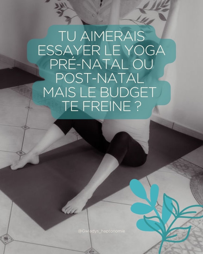 illustration Tu aimerais essayer le yoga prénatal ou postnatal mais le budget te freine ?