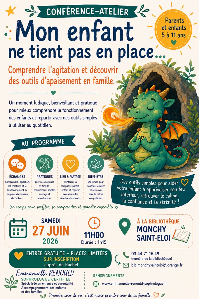 illustration Conférence Atelier Parents-Enfants : Mon enfant ne tient pas en place