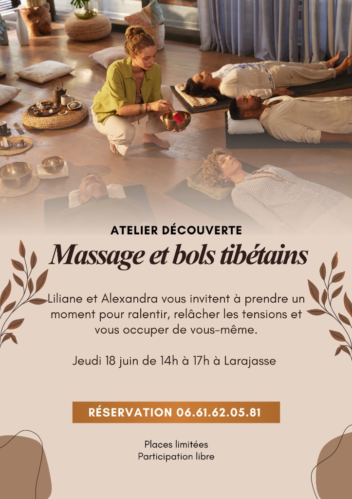 illustration Découverte du massage et bols tibétains