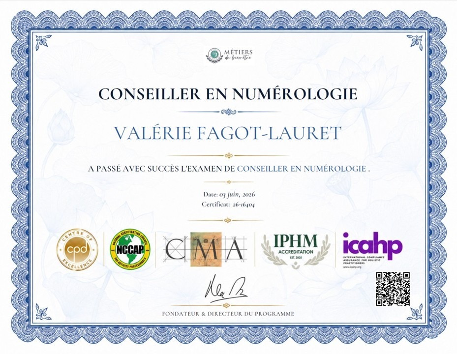 illustration Diplôme de Conseillère en Numérologie