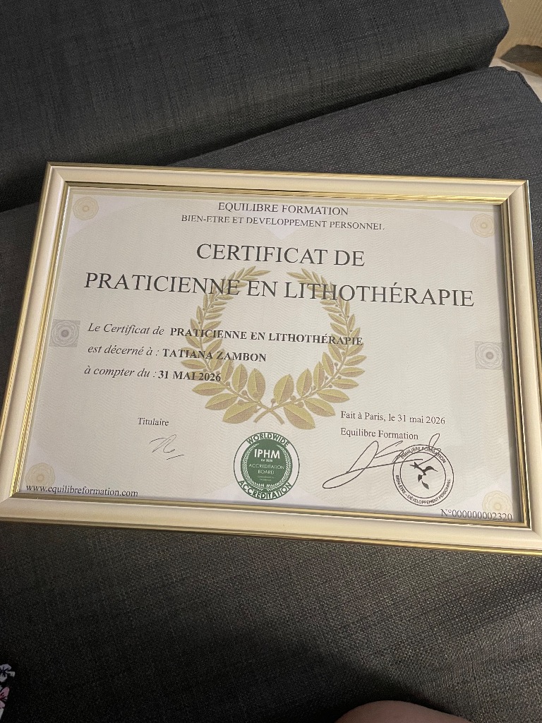 illustration Nouvelle certification de Tatiana Magnétiseuse