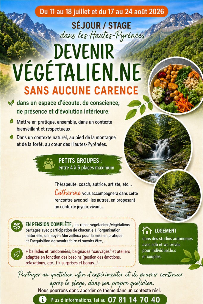 illustration Devenir végétalien.ne sans aucune carence, en conscience, dans les Hautes-Pyrénées