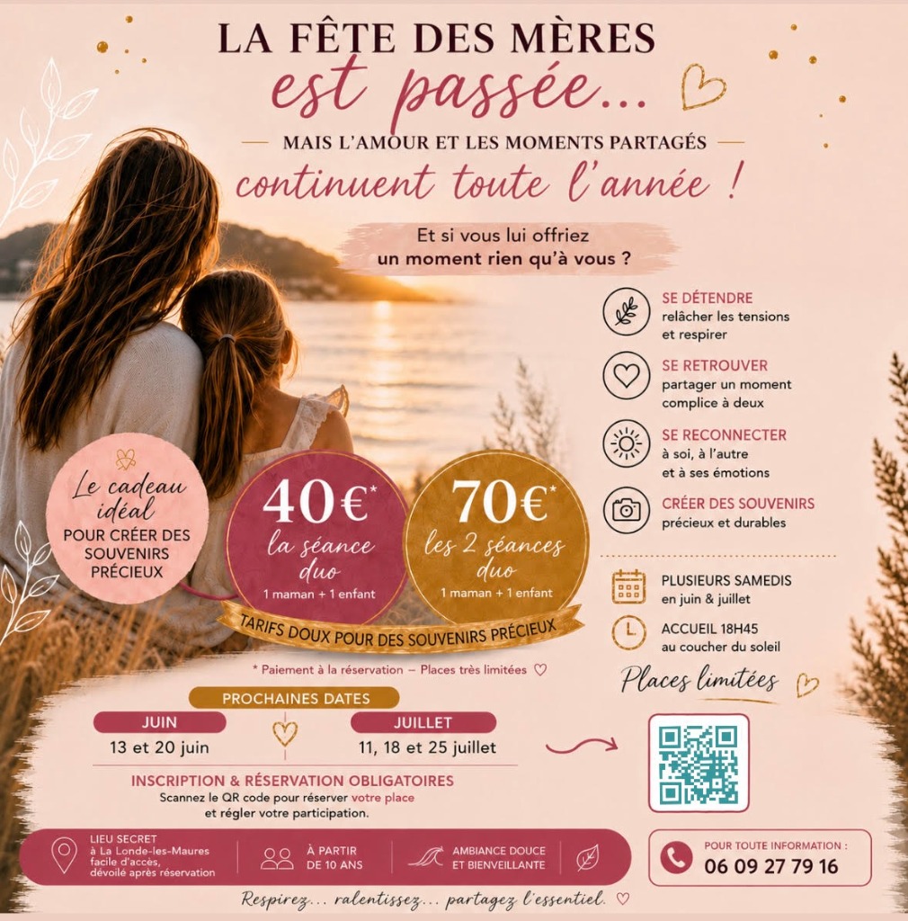 illustration Les rendez-vous du coucher de soleil (connexion mère-fille)