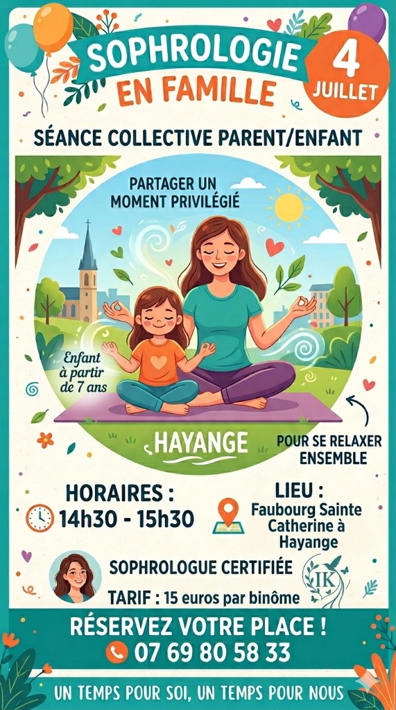 illustration Sophrologie parent/enfant à partir de 7 ans séance collective