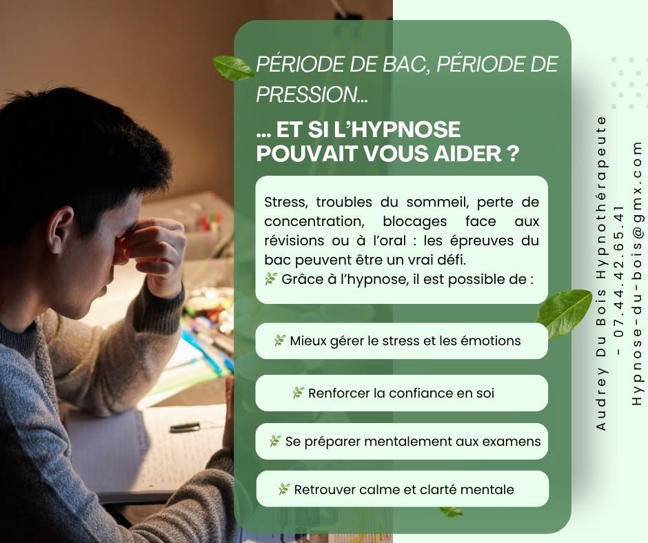 illustration Période de bac, période de pression… et si l’hypnose pouvait vous aider ?