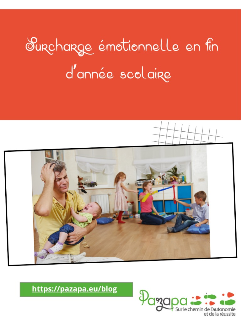 illustration Surcharge émotionnelle en fin d’année scolaire : comprendre et apaiser toute la famille
