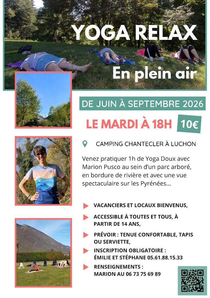 illustration Yoga Relax en plein air à Luchon