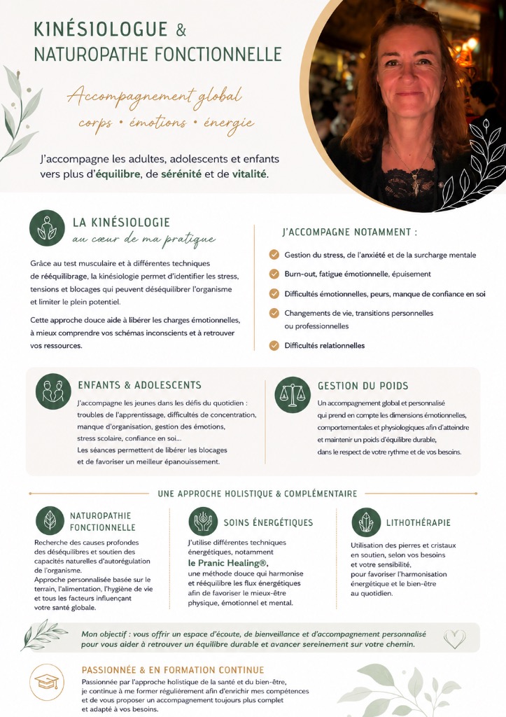 illustration Mes accompagnements en kinésiologie, naturopathie et soins énergétiques