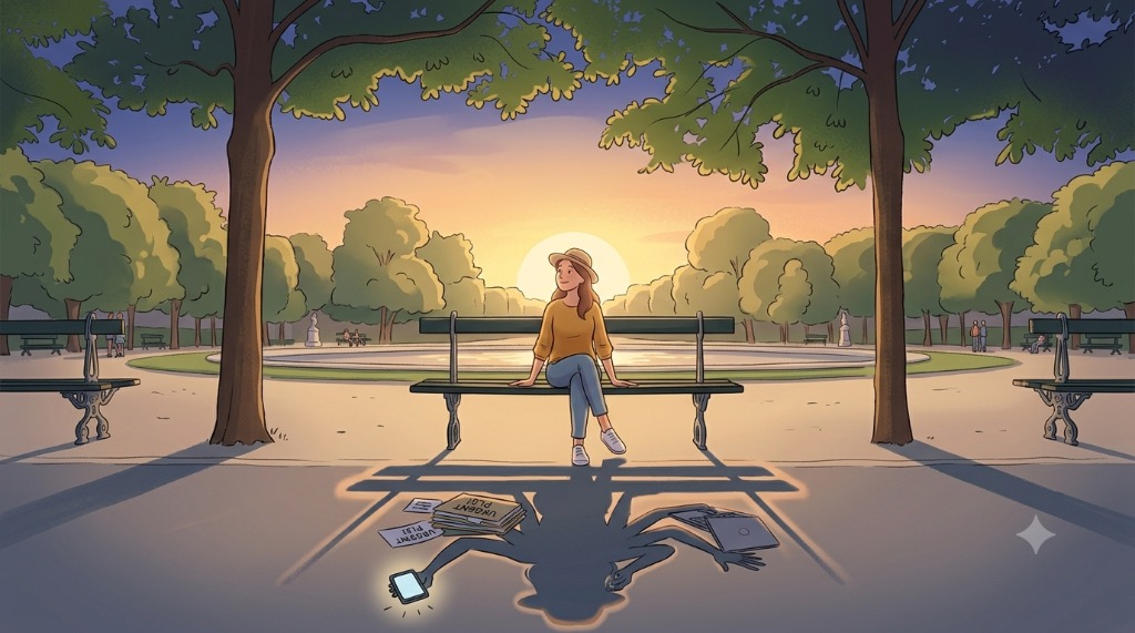 illustration Confession de juin : qui a déjà essayé de déconnecter… sans y arriver ? 🏖️📱