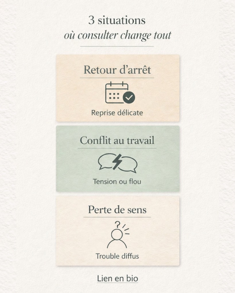 illustration Accompagnement des situations sensibles au travail : stress, conflit, retour d’arrêt, surcharge mentale