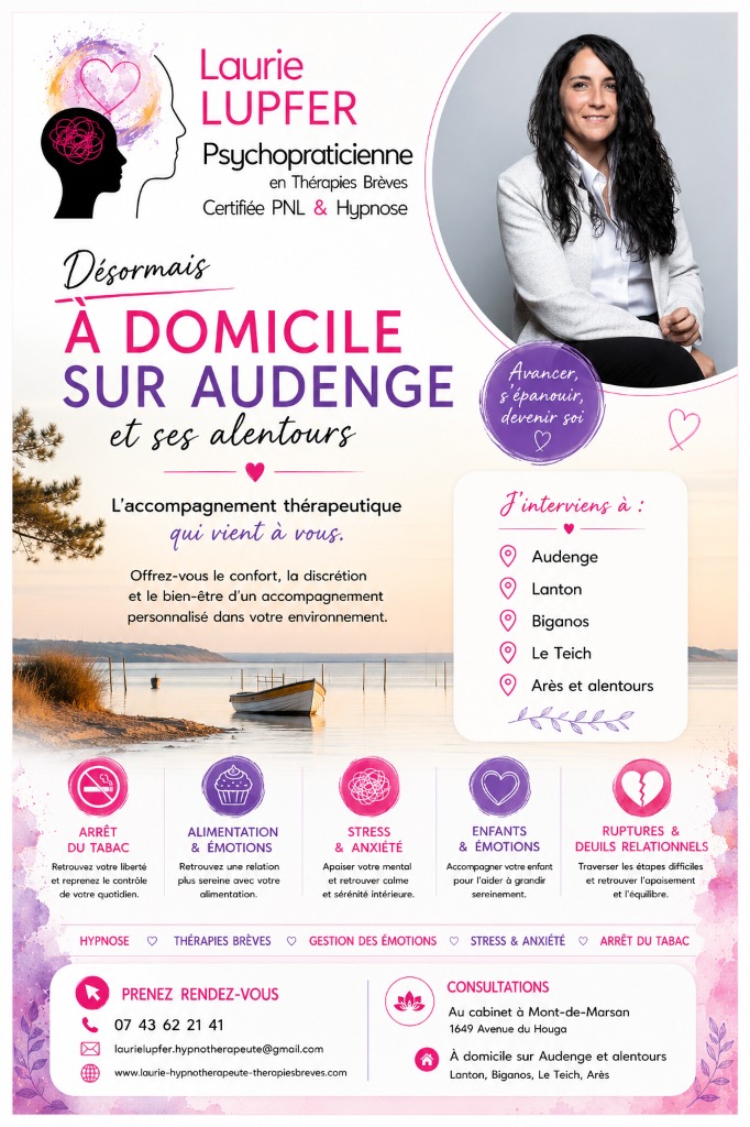 illustration Séances à domicile sur le bassin d'Arcachon - Audenge et Alentours