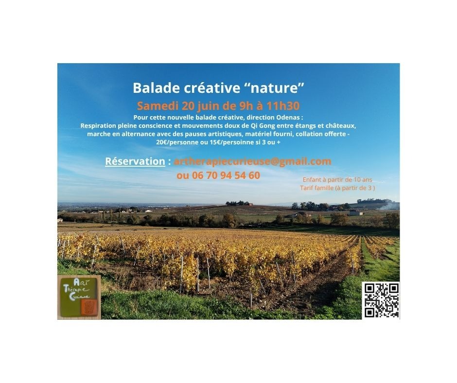 illustration balade créative en Beaujolais