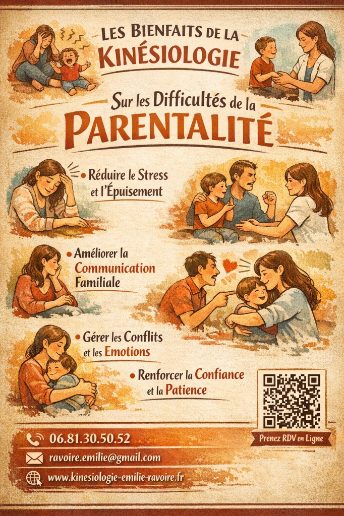 illustration Parents épuisés ? Découvrez comment la kinésiologie peut vous aider 🌿