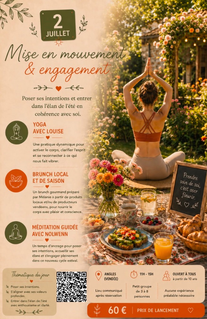 illustration Le Jardin des Sens – Yoga, Brunch & Méditation (rencontres estivales)