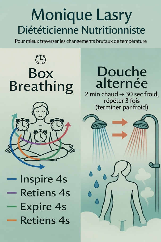 illustration DEUX EXERCICES POUR TRAVERSER LES CHANGEMENTS BRUTAUX DE TEMPERATURE