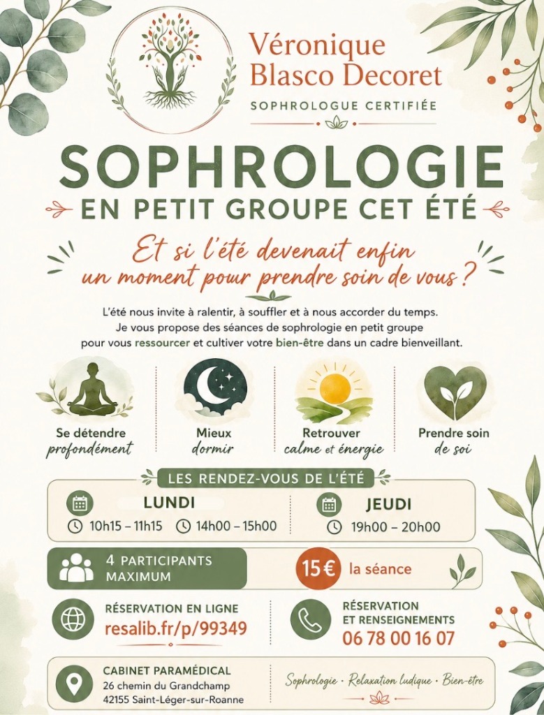 illustration SOPHROLOGIE EN PETIT GROUPE CET ETE