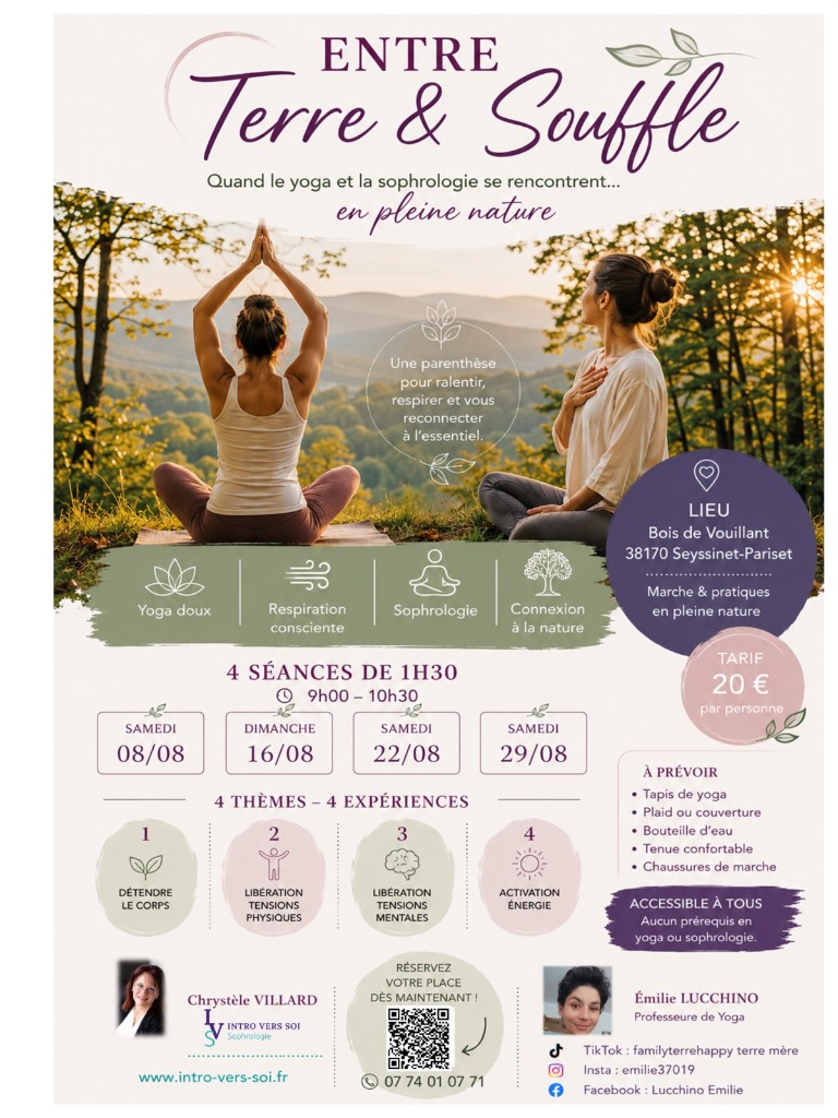 illustration Yoga & Sophrologie en pleine nature : 4 parenthèses bien-être au Bois de Vouillant
