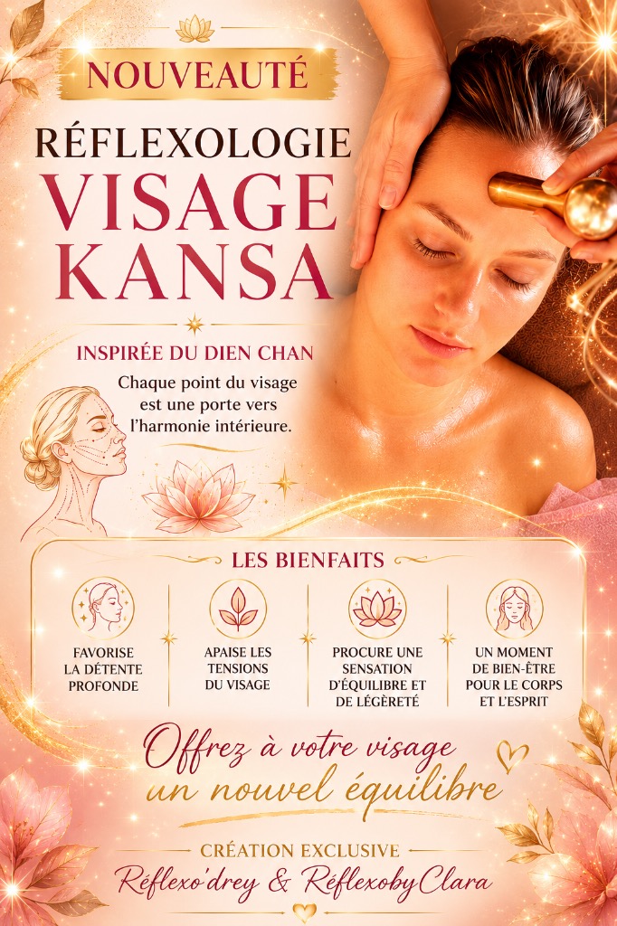 illustration Réflexologie Visage Kansa