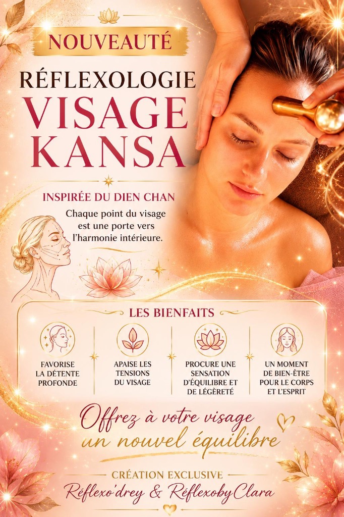 illustration Réflexologie Visage Kansa