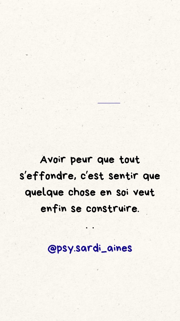 illustration Avoir peur que tout s’effondre