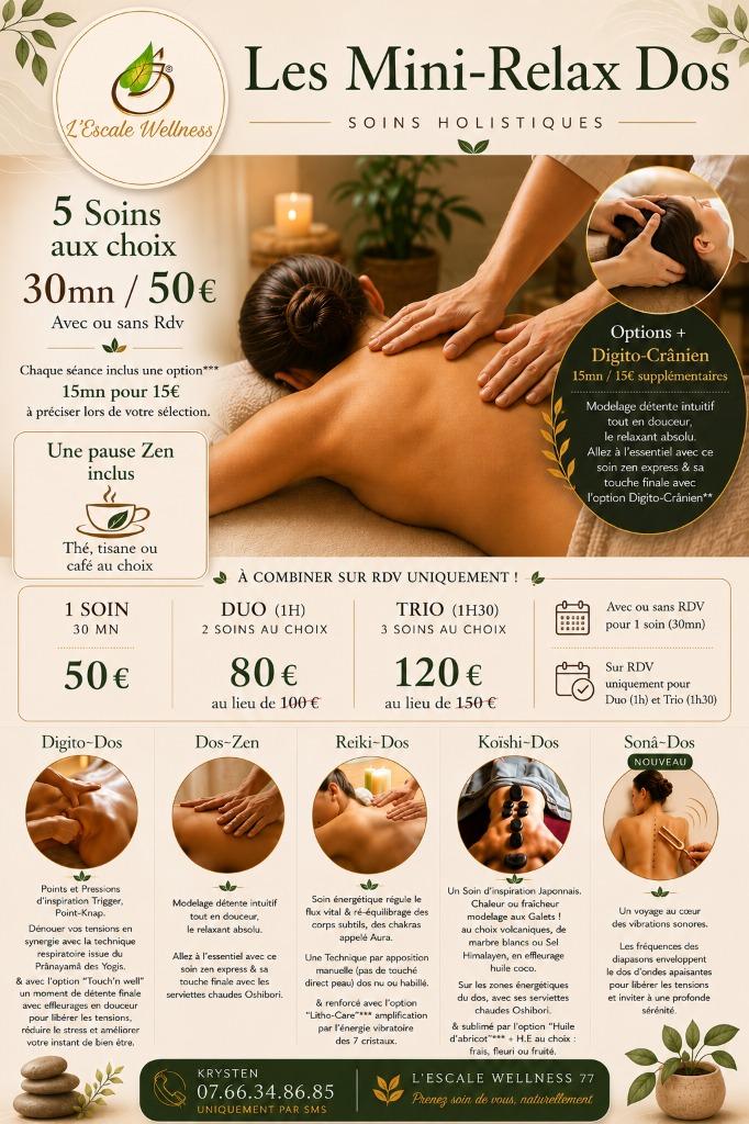 illustration Les Mini-Relax Dos 30mn/50€