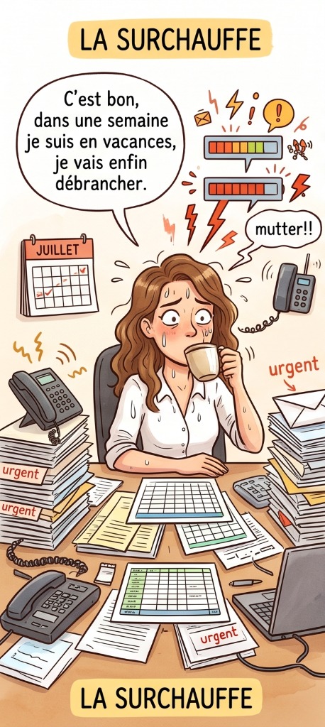 illustration Le premier jour des vacances, votre corps lâche ? (Syndrome du Paradis)