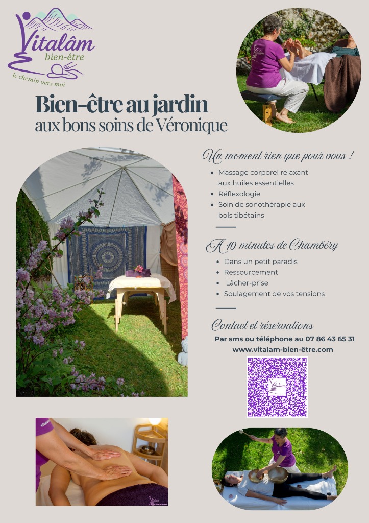 illustration BIEN-ETRE AU JARDIN - massages, réflexologie, sonothérapie - 10 minutes de Chambéry