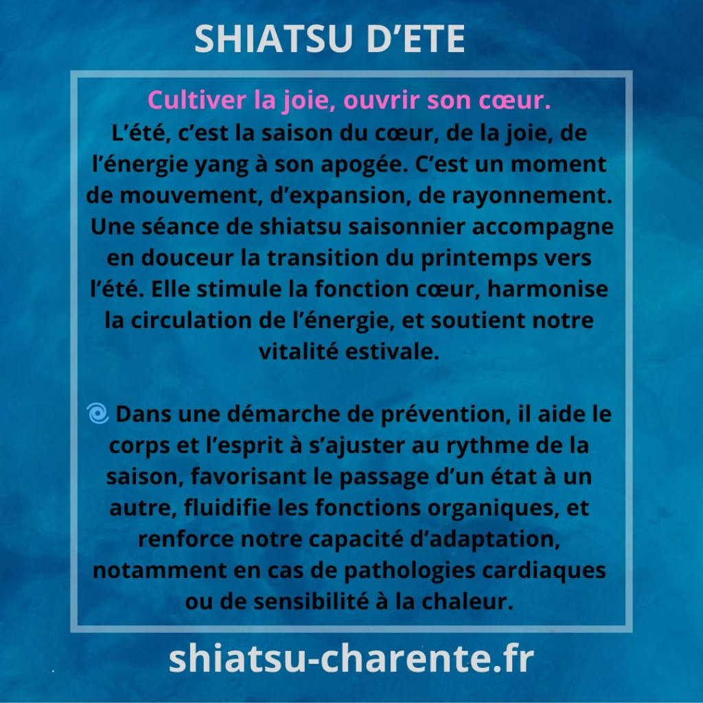 illustration Shiatsu d'été