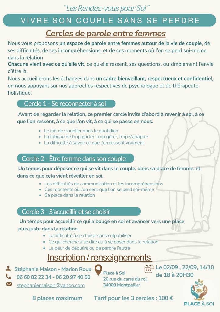 illustration Vivre son couple sans se perdre – Cercles de parole entre femmes