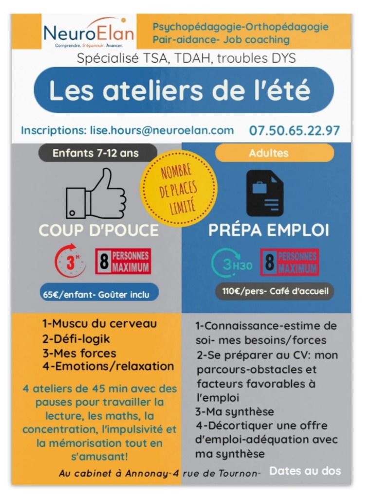 illustration Les ateliers coup de pouce de l'été