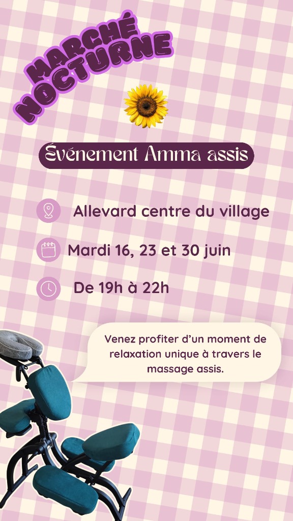 illustration Venez profiter d'un massage détente au marché d'Allevard
