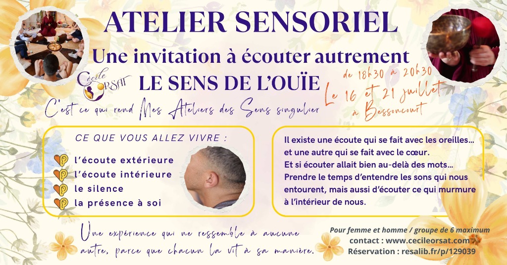 illustration 👂 Atelier sensoriel – Le sens de l’ouïe 👂