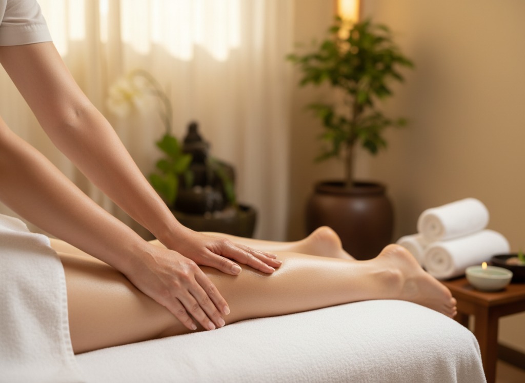 illustration Focus sur le massage "jambes légères"