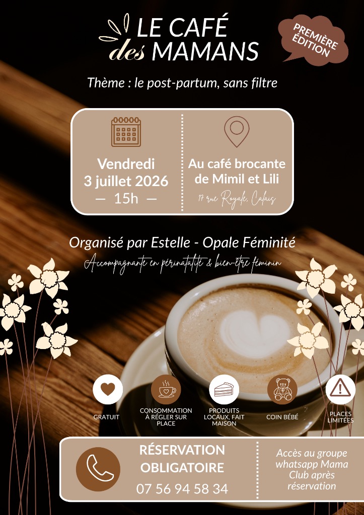 illustration Le café des mamans - une première à Calais ! 🌻