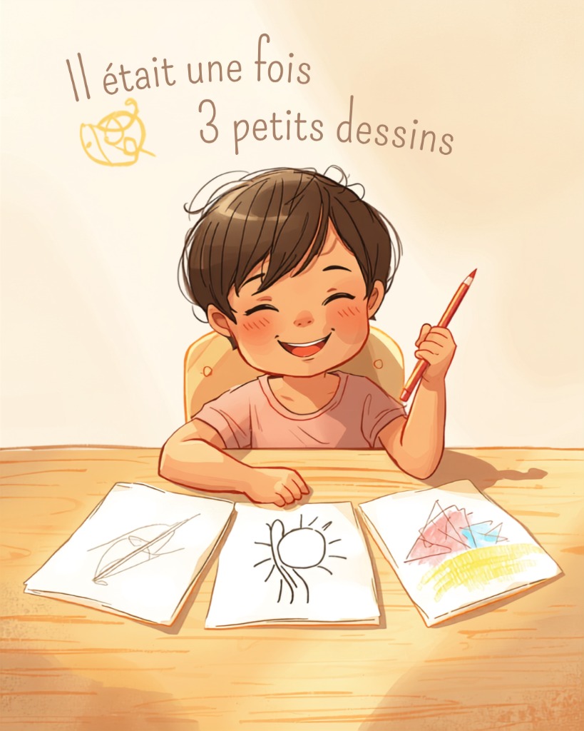 illustration Il était une fois trois petits dessins
