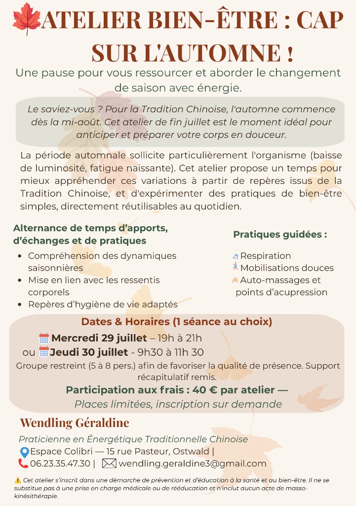 illustration Atelier bien-être : Cap sur l'automne !