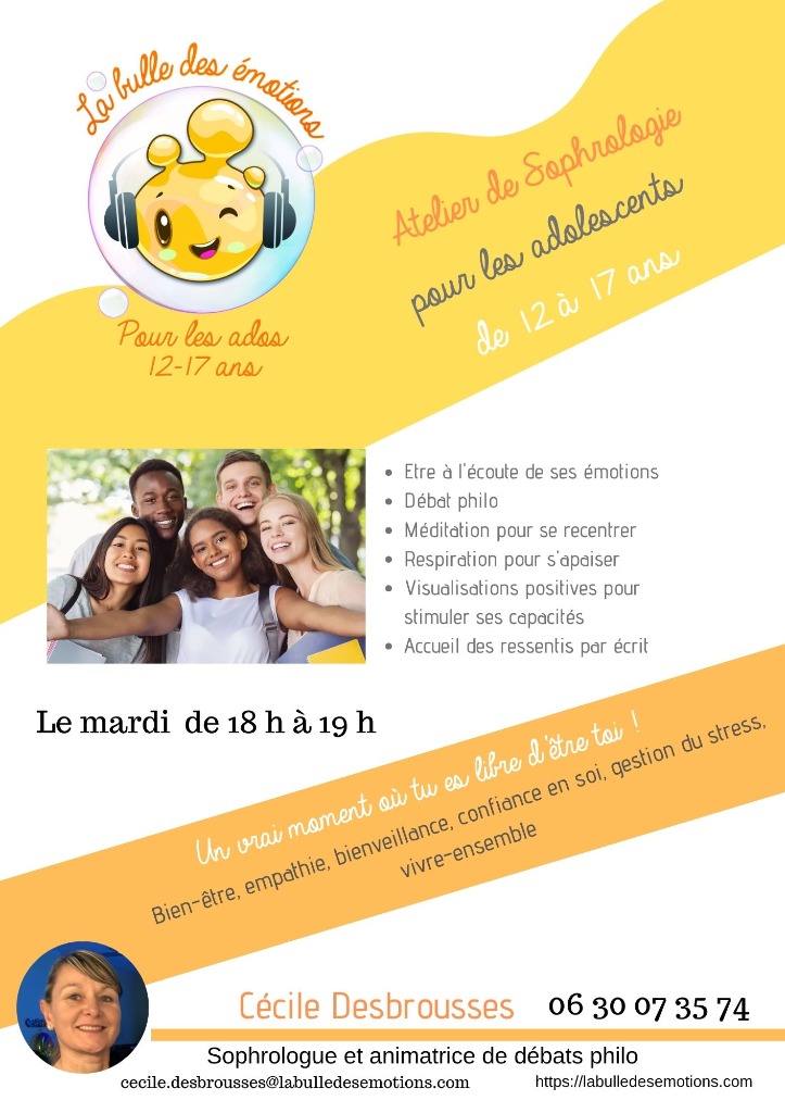 illustration Les ateliers de La Bulle Des Emotions ados