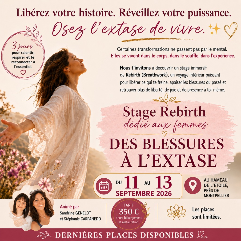 illustration "Des blessures à l'extase" Stage de Rebirth