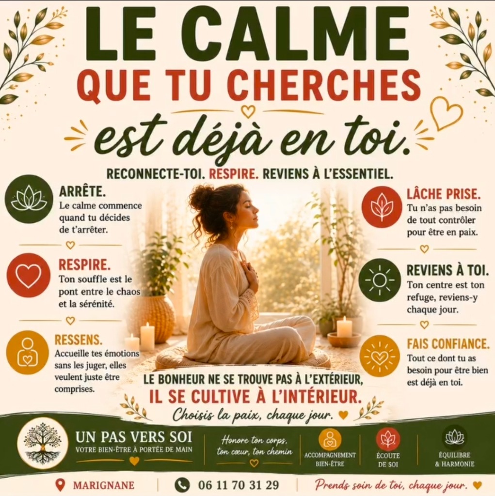 illustration Le calme n'est pas l'absence de bruit. C'est la présence de soi au milieu du bruit.