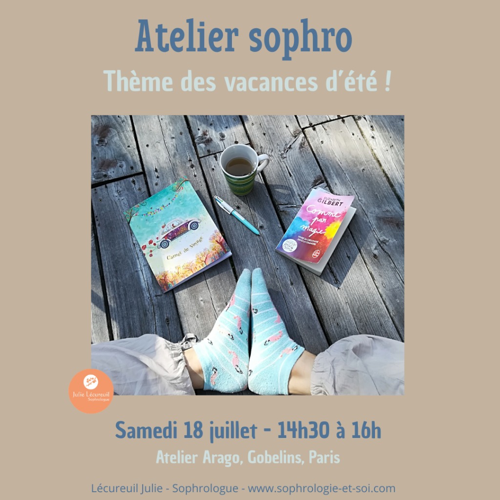 illustration Atelier mensuel de Sophrologie - juillet - Thème des vacances d'été !